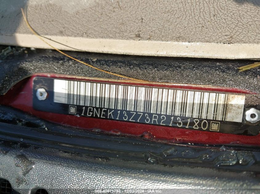 2003 Chevrolet Tahoe Z71 VIN: 1GNEK13Z73R213180 Lot: 40971793