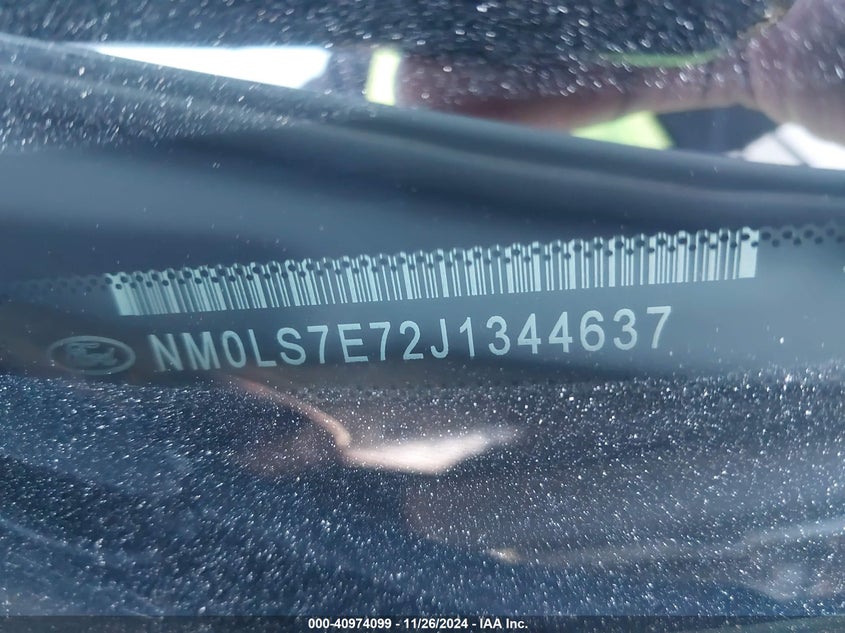 VIN NM0LS7E72J1344637 2018 FORD TRANSIT CONNECT XL