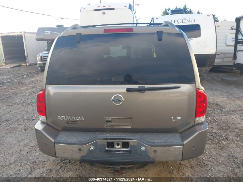 2007 Nissan Armada Le VIN: 5N1BA08C27N704293 Lot: 40974321