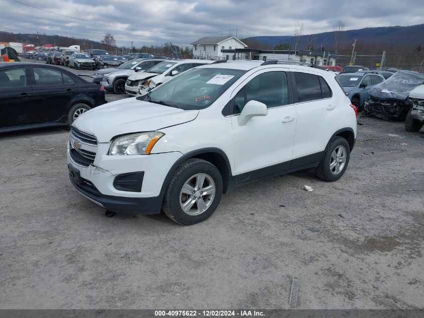 VIN 3GNCJRSBXFL253536 2015 Chevrolet Trax, LT no.2