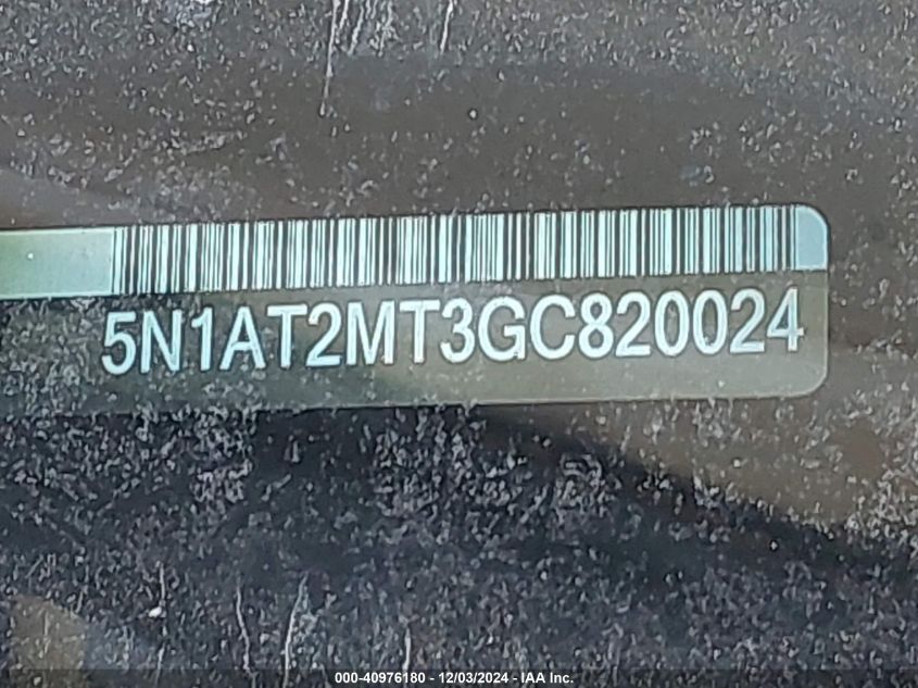 VIN 5N1AT2MT3GC820024 2016 NISSAN ROGUE no.9