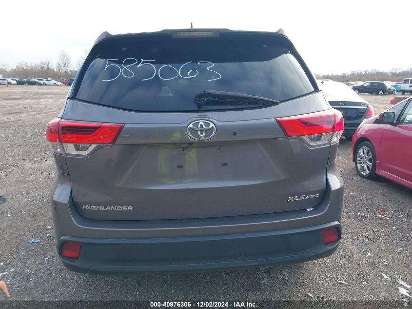 2019 TOYOTA HIGHLANDER SE/XLE - 5TDJZRFH4KS585063