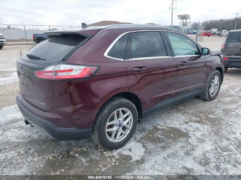 VIN 2FMPK4J97MBA59396 2021 Ford Edge, Sel no.4