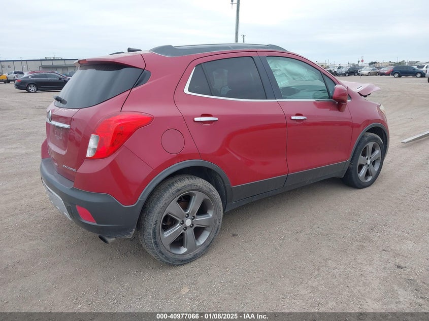 Vin: kl4cjasb7db205172, lot: 41466882, buick encore 20134