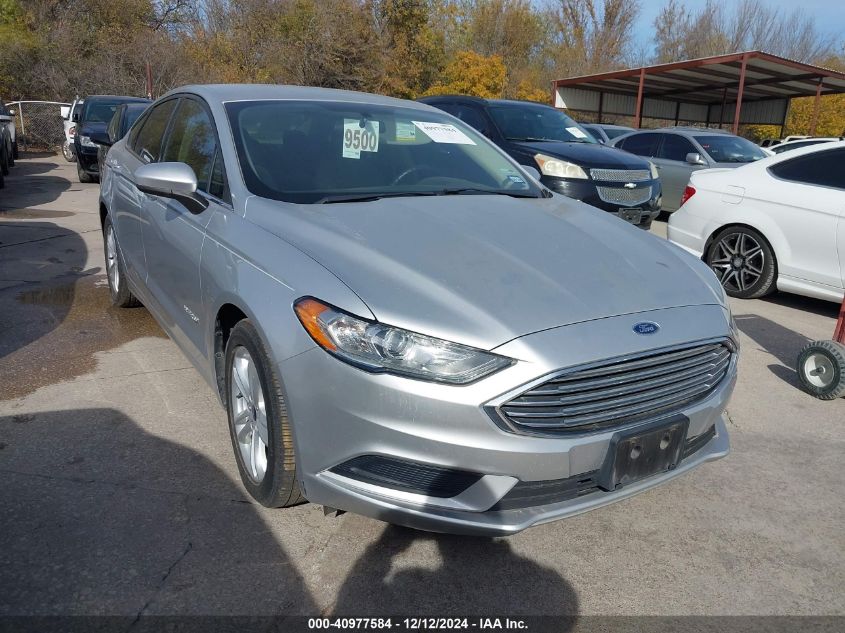 VIN 3FA6P0LU6JR269048 2018 Ford Fusion, Hybrid SE no.1