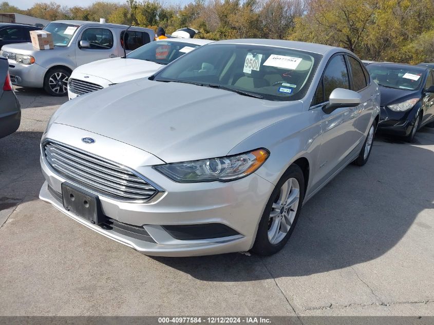 VIN 3FA6P0LU6JR269048 2018 Ford Fusion, Hybrid SE no.2