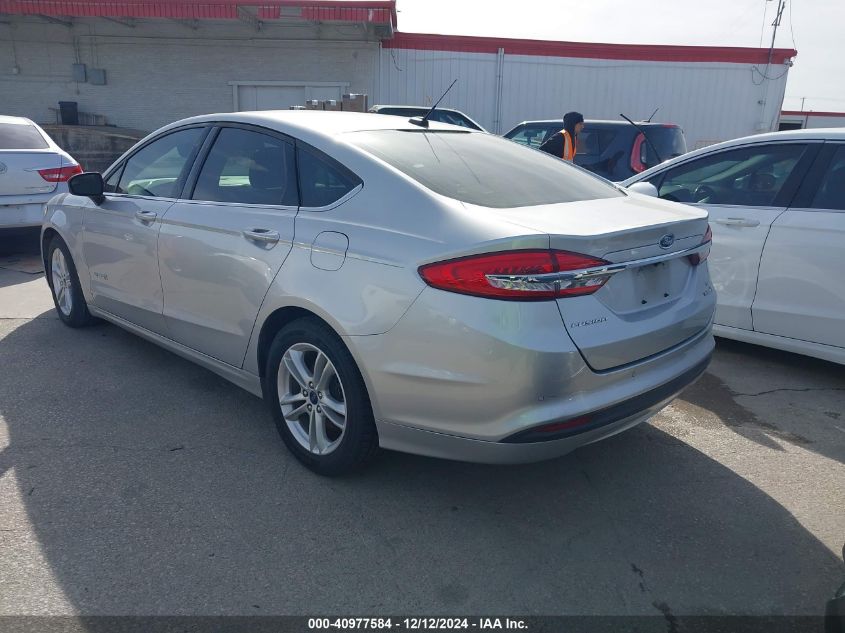 VIN 3FA6P0LU6JR269048 2018 Ford Fusion, Hybrid SE no.3