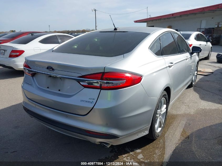 VIN 3FA6P0LU6JR269048 2018 Ford Fusion, Hybrid SE no.4