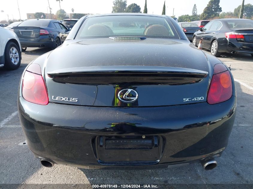 2002 Lexus Sc 430 VIN: JTHFN48Y620013365 Lot: 40978149