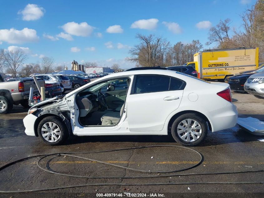 2012 Honda Civic Lx VIN: 19XFB2F56CE052876 Lot: 40979146