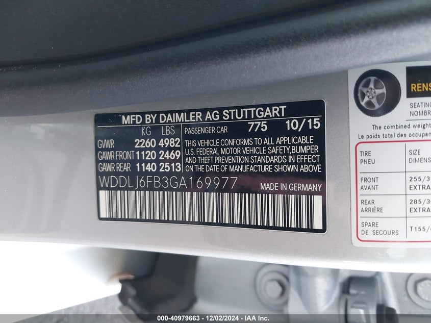 2016 MERCEDES-BENZ CLS 400 WDDLJ6FB3GA169977