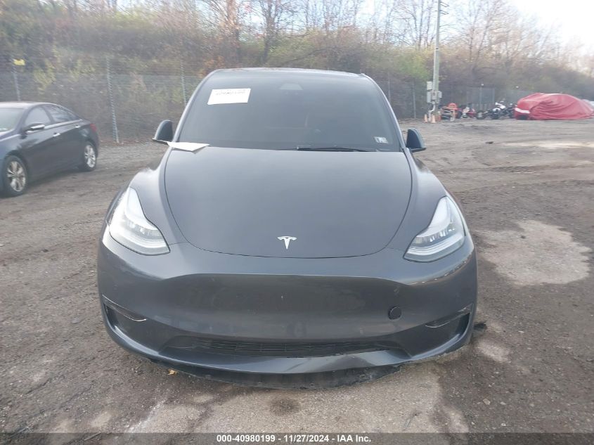 2021 Tesla Model Y Long Range Dual Motor All-Wheel Drive VIN: 5YJYGDEE7MF182037 Lot: 40980199