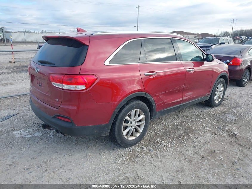 2016 KIA SORENTO 2.4L LX VIN: 5XYPGDA31GG158734