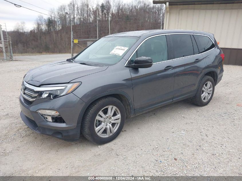 VIN 5FNYF5H16HB003039 2017 Honda Pilot, LX no.2