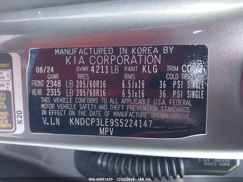 2025 KIA NIRO LX - KNDCP3LE9S5224147