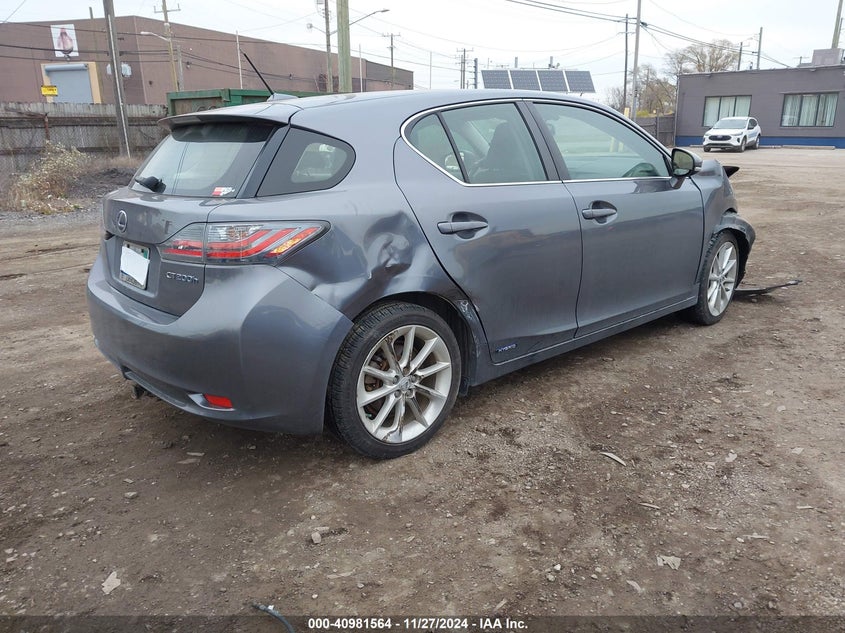 2012 LEXUS CT 200H VIN: JTHKD5BH7C2105199