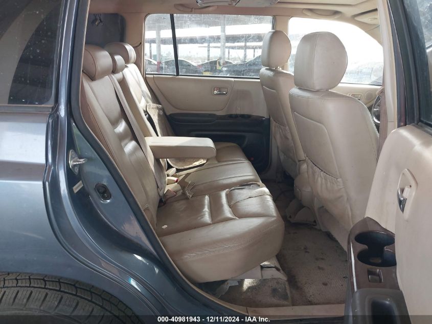 2002 Toyota Highlander Limited V6 VIN: JTEHF21A220052216 Lot: 40981943