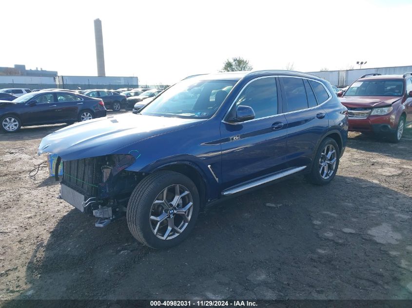 VIN 5UX53DP08N9M75620 2022 BMW X3 no.2