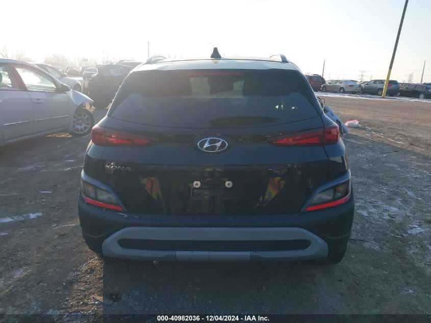 2022 Hyundai Kona Sel VIN: KM8K62AB8NU926791 Lot: 40982036