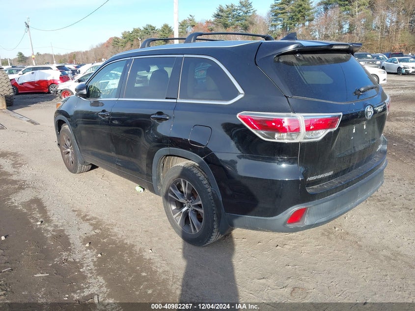 Vin: 5tdjkrfh5gs281011, lot: 41472083, toyota highlander xle v6 20163