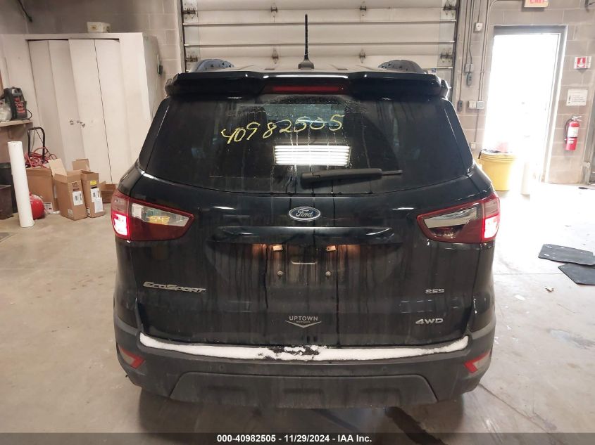 2019 Ford Ecosport Ses VIN: MAJ6S3JL3KC310214 Lot: 40982505