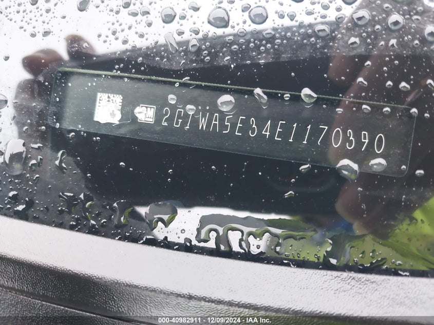 2014 CHEVROLET IMPALA LIMITED VIN: 2G1WA5E34E1170390