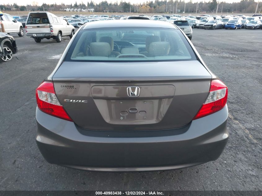 2012 Honda Civic Lx VIN: 19XFB2F59CE336437 Lot: 40983438