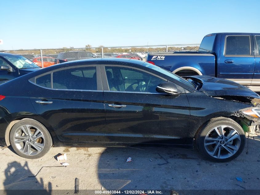 2017 HYUNDAI ELANTRA VIN: KMHD84LF2HU161810