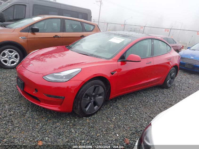 VIN 5YJ3E1EB4NF133285 2022 Tesla Model 3, Long Rang... no.2