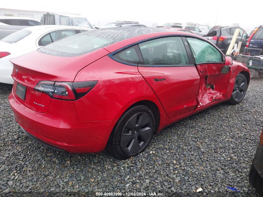 VIN 5YJ3E1EB4NF133285 2022 Tesla Model 3, Long Rang... no.4