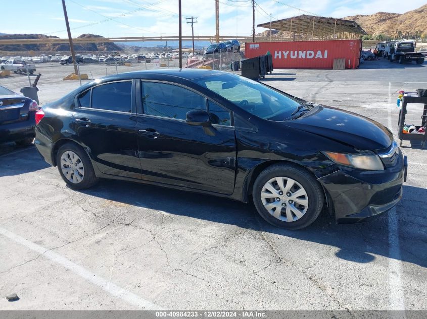 2012 Honda Civic Lx VIN: 19XFB2F53CE360491 Lot: 40984233