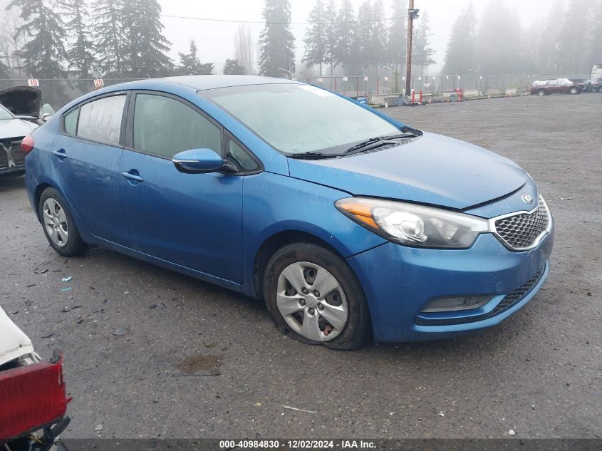 VIN KNAFX4A69F5260180 2015 KIA Forte, LX no.1