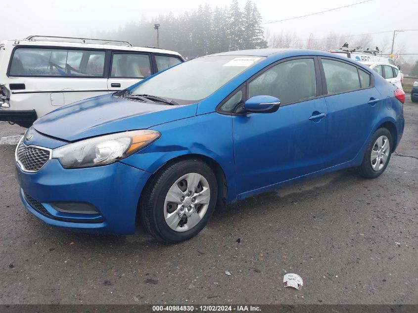 VIN KNAFX4A69F5260180 2015 KIA Forte, LX no.2