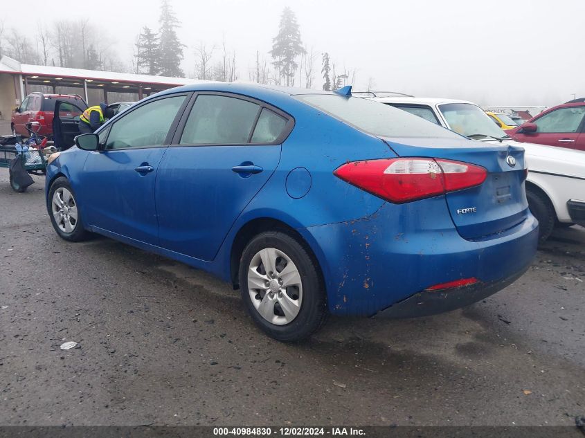 VIN KNAFX4A69F5260180 2015 KIA Forte, LX no.3