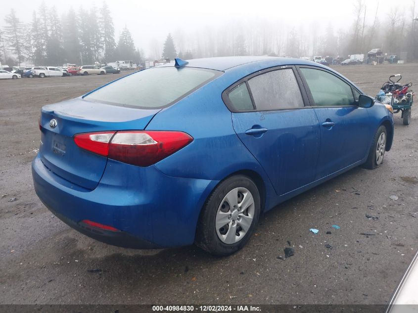 VIN KNAFX4A69F5260180 2015 KIA Forte, LX no.4