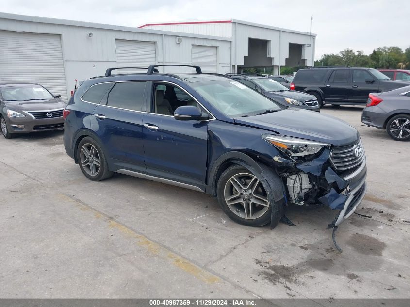 VIN KM8SR4HF7HU237616 2017 Hyundai Santa Fe, Limite... no.1