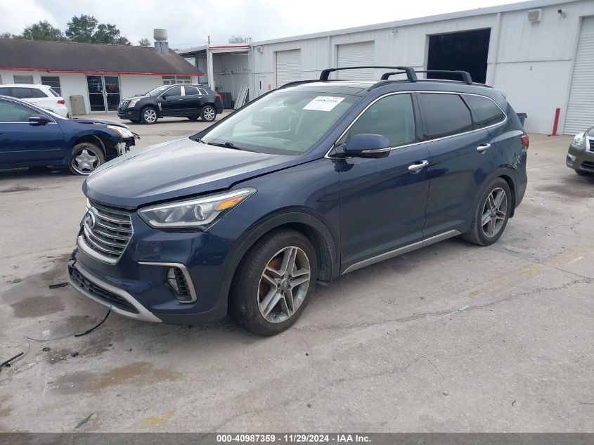 VIN KM8SR4HF7HU237616 2017 Hyundai Santa Fe, Limite... no.2