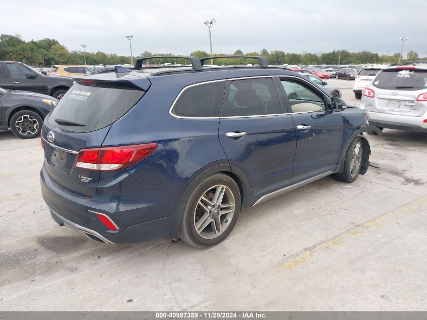 VIN KM8SR4HF7HU237616 2017 Hyundai Santa Fe, Limite... no.4