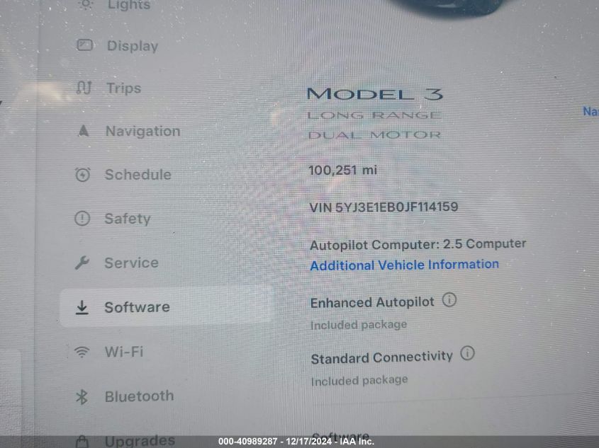 VIN 5YJ3E1EB0JF114159 2018 Tesla Model 3, Long Rang... no.15