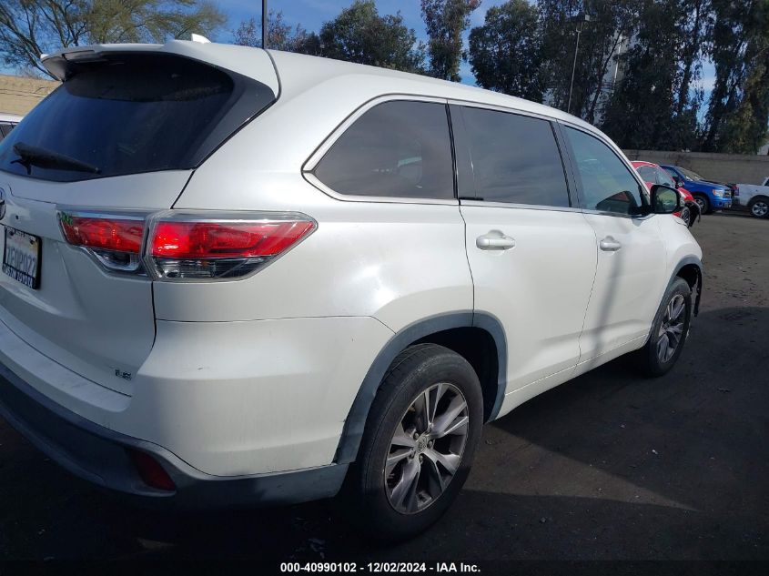 VIN 5TDZKRFH3ES014563 2014 Toyota Highlander, Le Pl... no.14