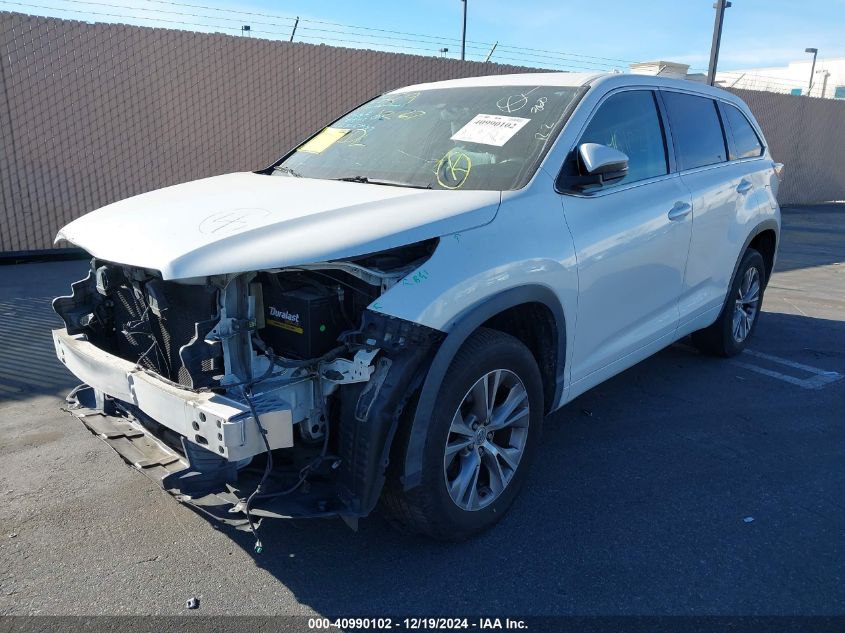 VIN 5TDZKRFH3ES014563 2014 Toyota Highlander, Le Pl... no.2