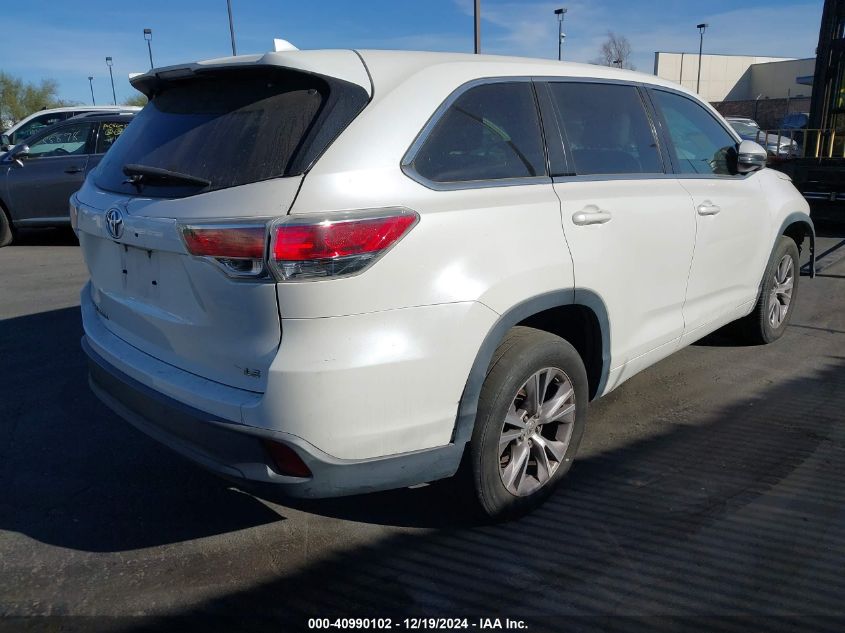 VIN 5TDZKRFH3ES014563 2014 Toyota Highlander, Le Pl... no.4