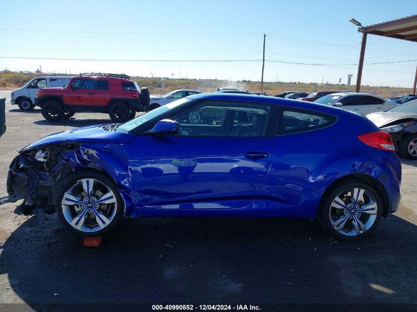 2014 Hyundai Veloster Base W/Black VIN: KMHTC6AD7EU188763 Lot: 40990852