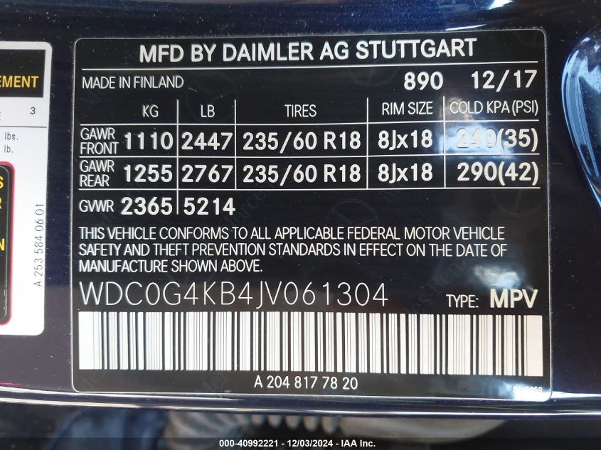 VIN WDC0G4KB4JV061304 2018 Mercedes-Benz GLC 300, 4... no.9