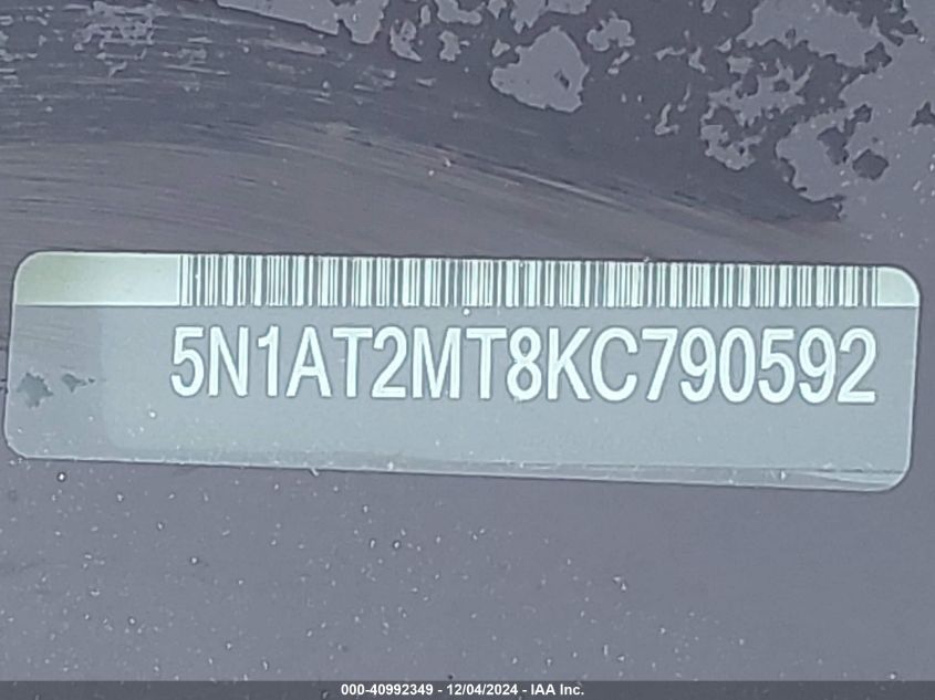 VIN 5N1AT2MT8KC790592 2019 Nissan Rogue, S no.9