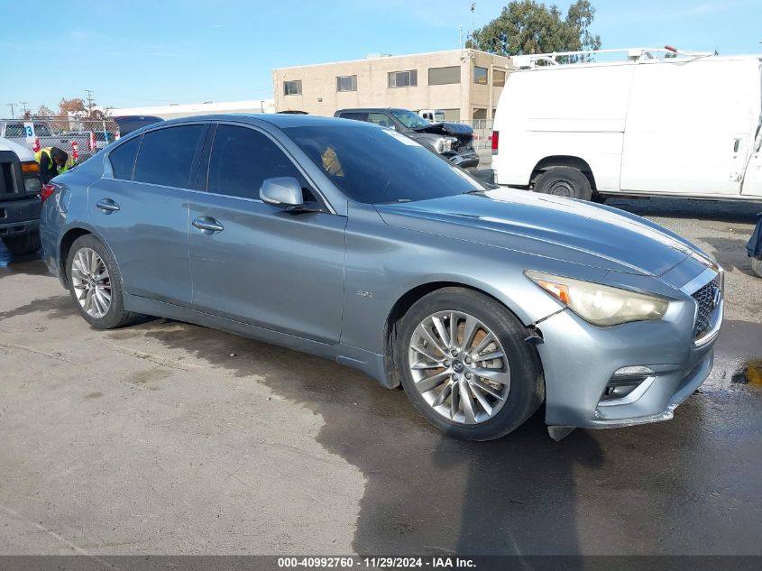 VIN JN1EV7AP6JM352444 2018 Infiniti Q50, 3.0T Luxe no.1