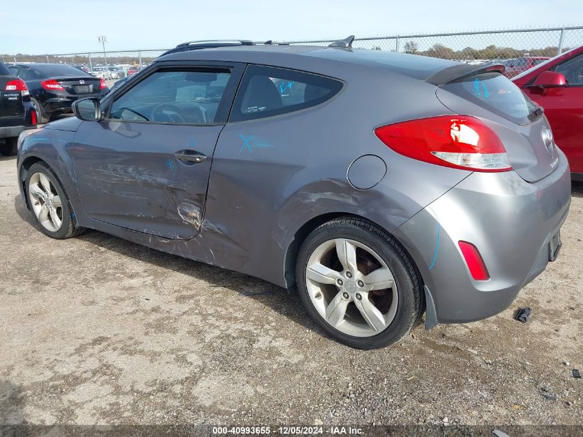 2013 Hyundai Veloster Base W/Black VIN: KMHTC6AD8DU175227 Lot: 40993655