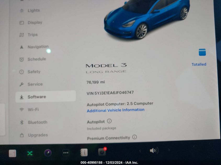 VIN 5YJ3E1EA6JF046747 2018 Tesla Model 3, Long Rang... no.7