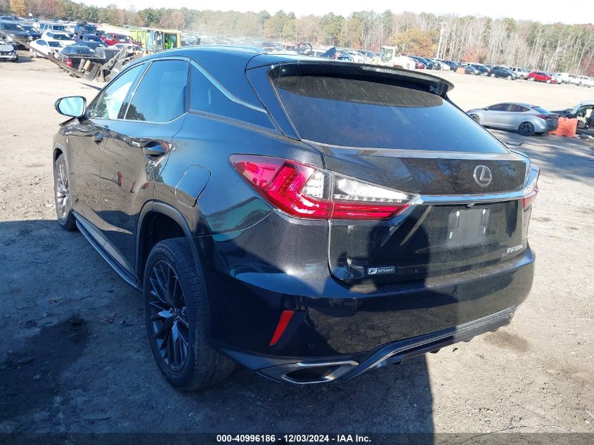 VIN 2T2BZMCA4GC045867 2016 Lexus RX, 350 F Sport no.3