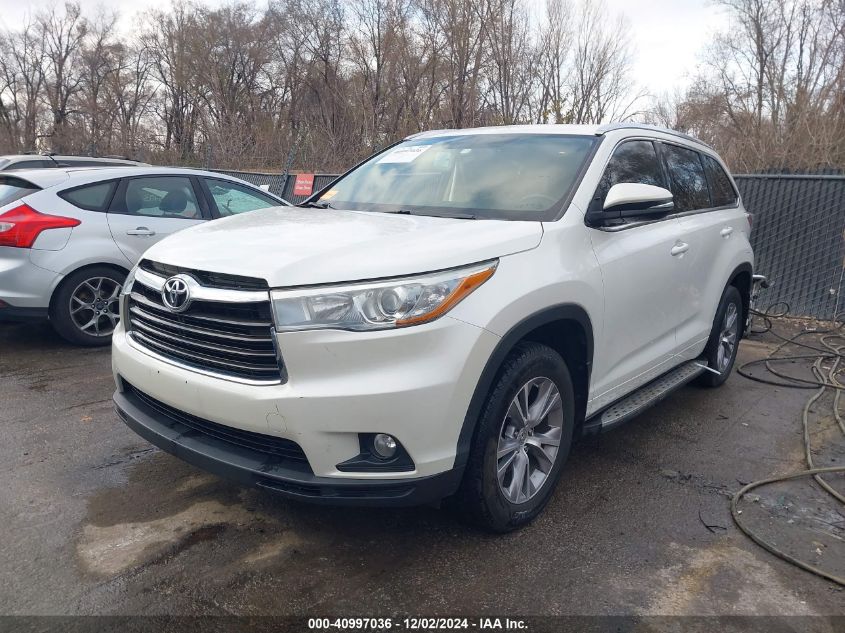 VIN 5TDKKRFH3FS109773 2015 Toyota Highlander, Xle V6 no.2